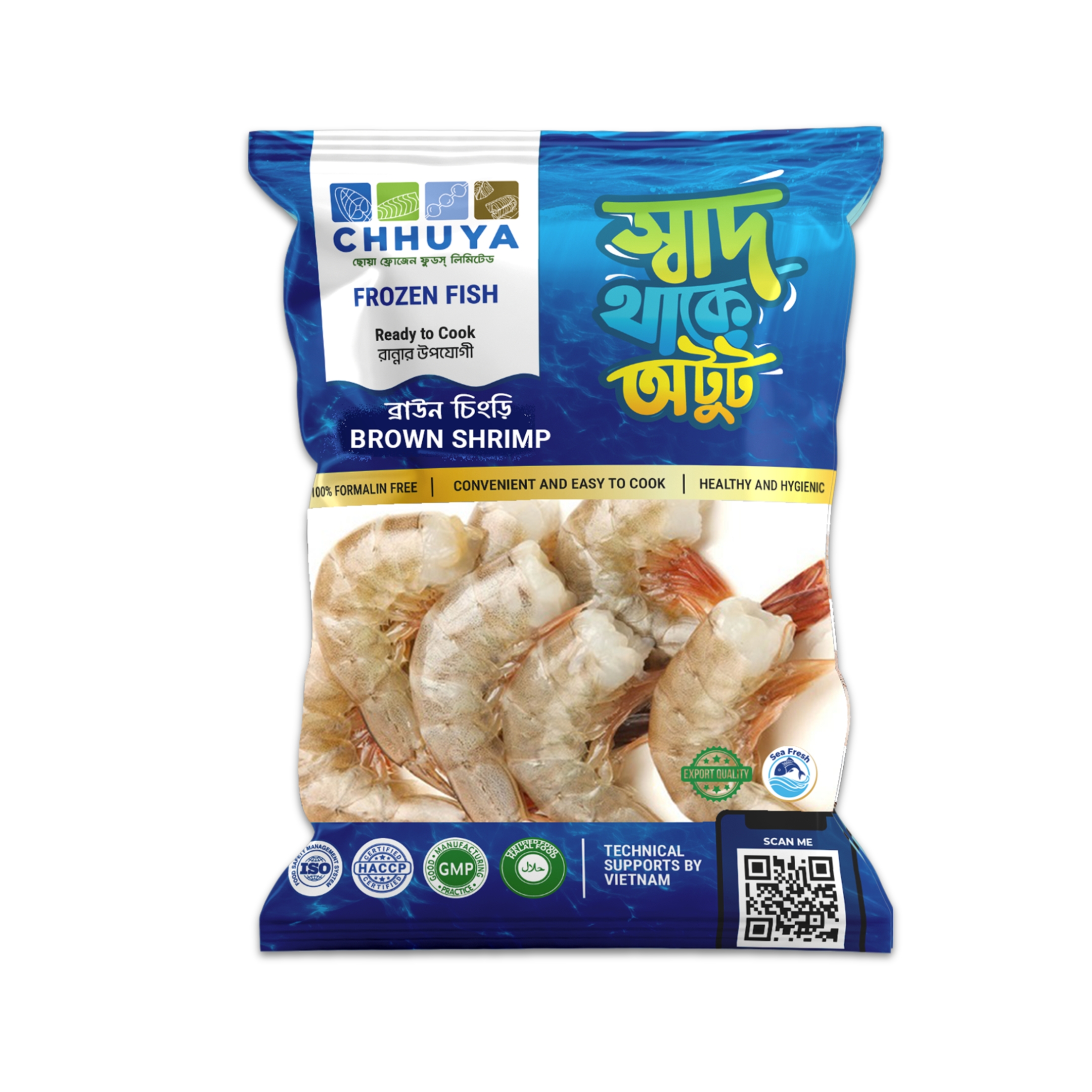 Chhuya Brown Shrimp HeadLess 500gm